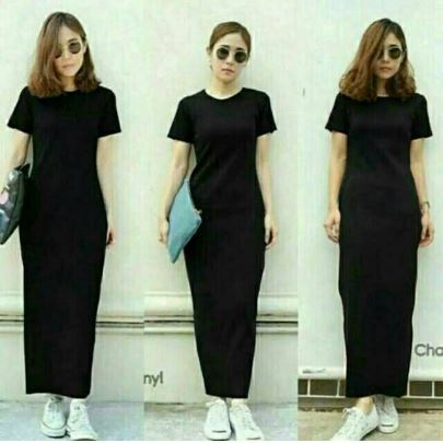 OKHI - ELSA PLAIN MAXY / BAHAN SPANDEK NTW