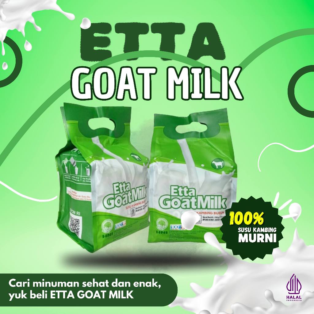 

TERMURAH ETTA GOAT MILK BERBAGAI RASA BANYAK MANFAAT HPAI HNI