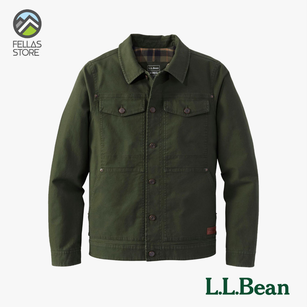 LL Bean - Men's BeanFlex Utility Trucker Jacket Deep Loden