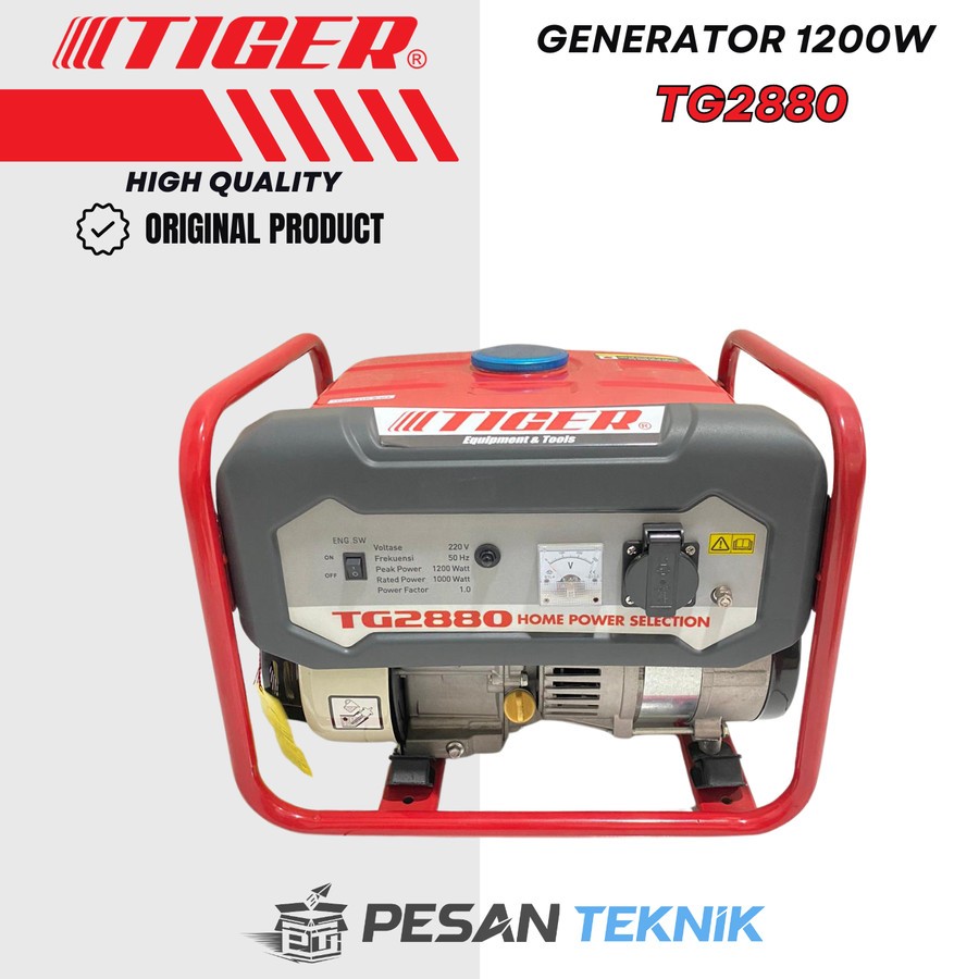 GENERATOR Mesin Genset 4TAK 1200 watt TIGER TG2880