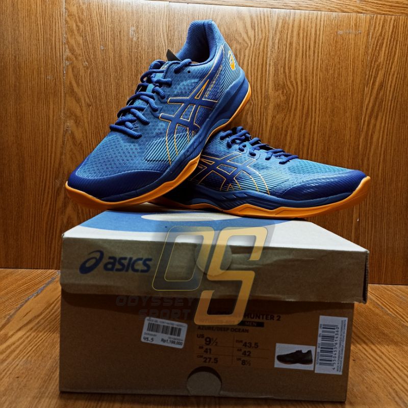 Sepatu Voli Asics Gel Court Hunter 2 (Azure/Deep Ocean) 100% ORIGINAL