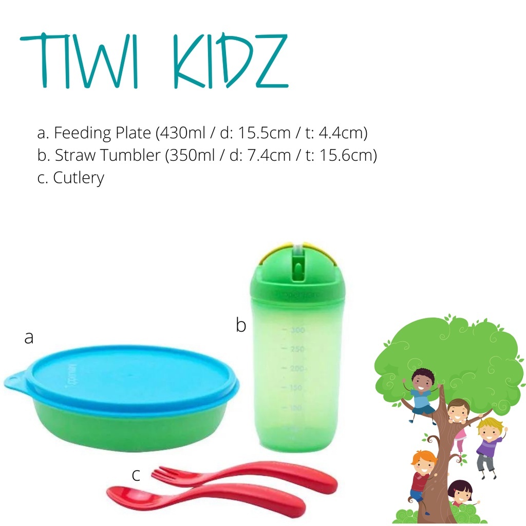 tupperware tiwi kidz mpasi set tempat bekal anak lunch box tiwi