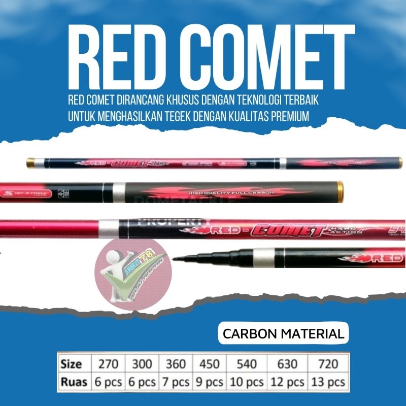 Joran tegek red comet material carbon action 6 hard 360 450