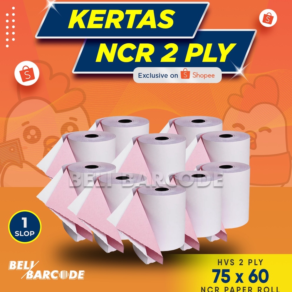 

KERTAS STRUK KASIR HVS NCR 75 x 6 MM 2 PLY ISI 1 ROLL ART Y7L4