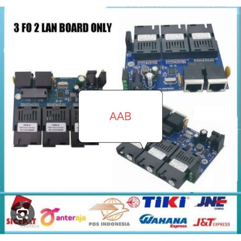 media converter 3fo 2port Lan 10/100 board only AAB