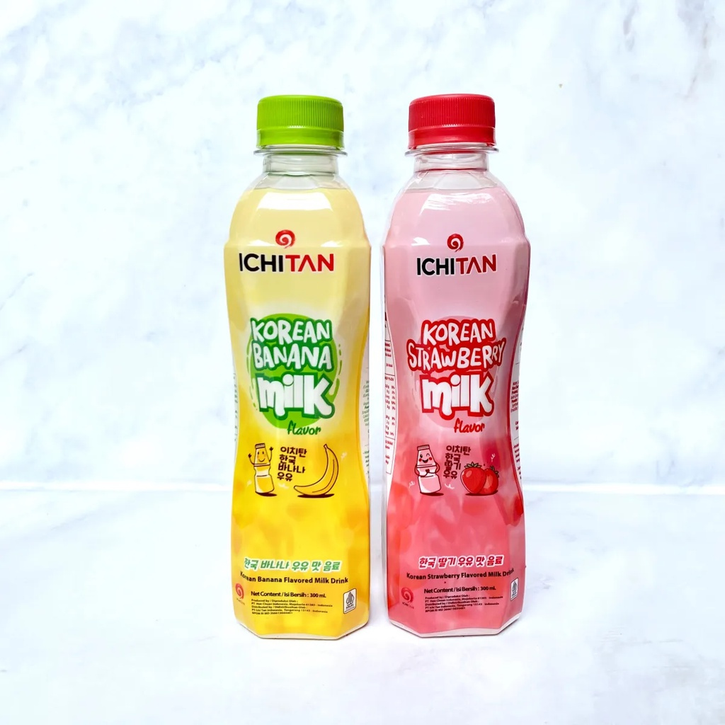 

ICHITAN KOREAN STRAWBERRY MILK / KOREAN BANANA MILK 300ML 1 Botol ( Tidak Dingin)