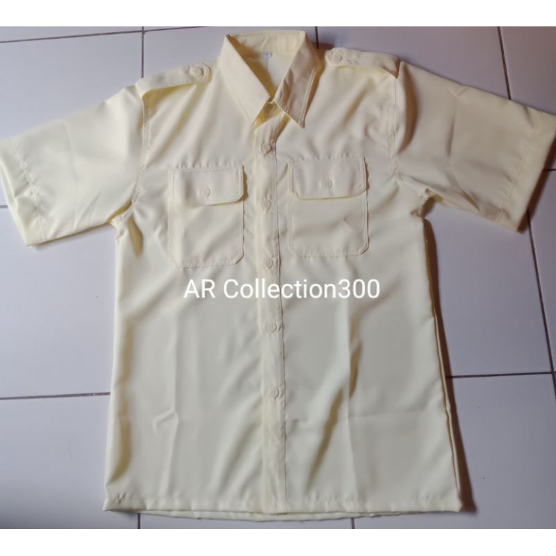 Baju Pdh Satpam Terbaru Cream Atasan Security Lengan Pendek