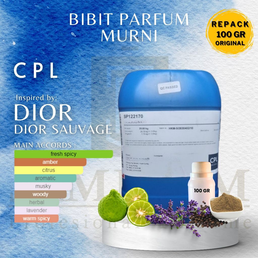 BIBIT PARFUM MURNI CPL inspired Dior Sauvage 100 GRAM REPACK