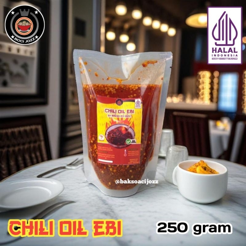

Chili Oil Ebi Minyak Cabai Teja Asli Halal 250gram