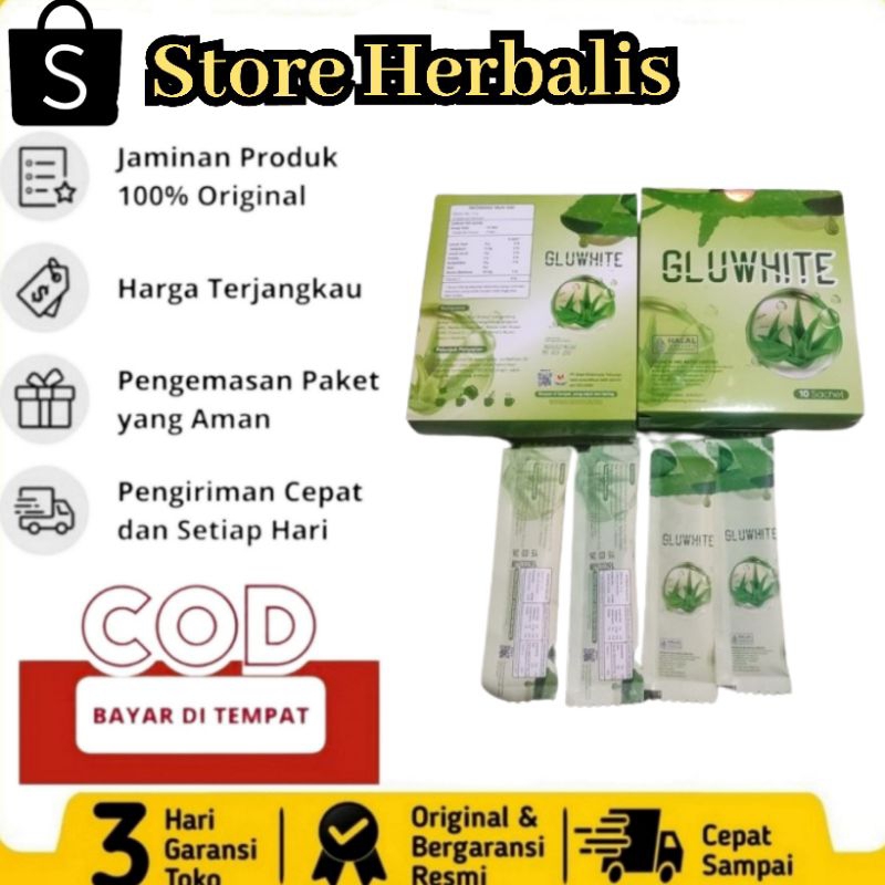 Gluwhite Asli Bpom Minuman Collagen Pemutih Badan / Kulit Original Herbal