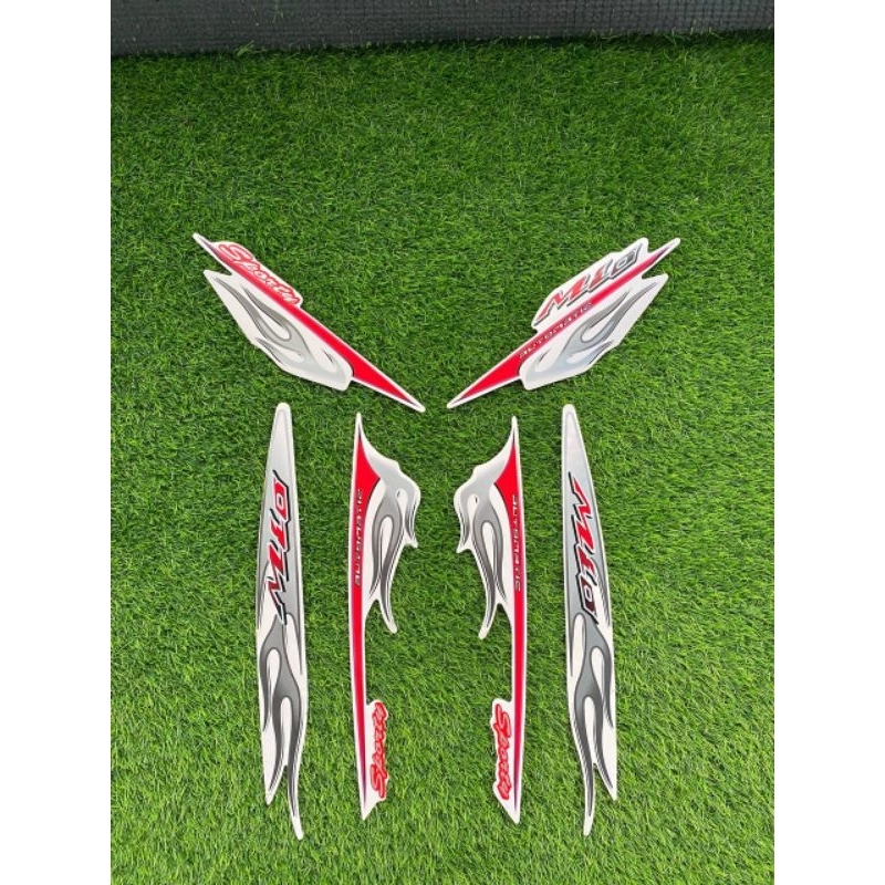 striping mio sporty motif api putih
