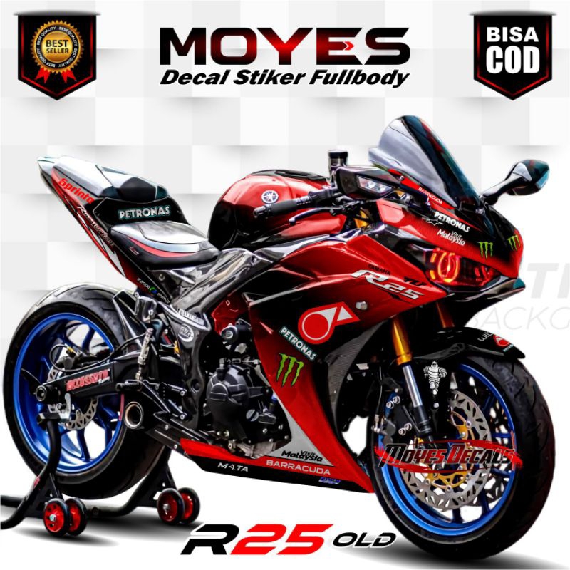 Decal Yamaha R25 Old Full Body Variasi Motif Petronas