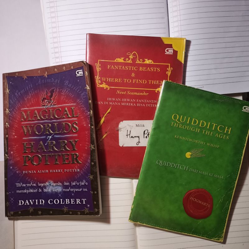 preloved ori terjemahan harry potter fantastic beast/quidditch/magical world bahasa indonesia