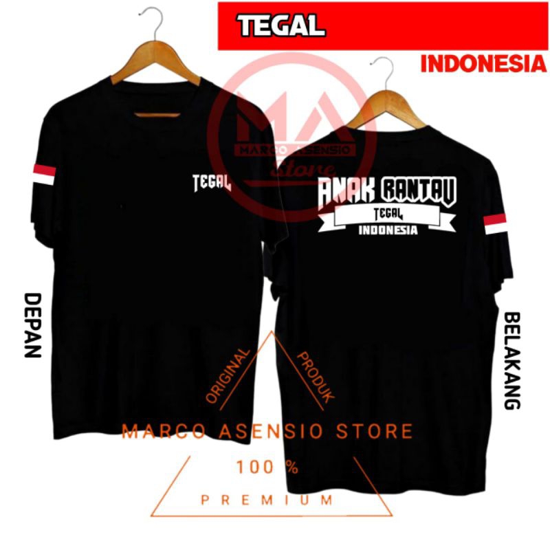 KAOS PREMIUM DESAIN KEREN MODIS TULISAN ANAK RANTAU TEGAL INDONESIA | RMS1 JTG