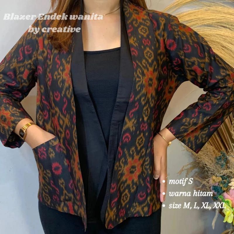 Blazer Endek Bali Motif S et 1