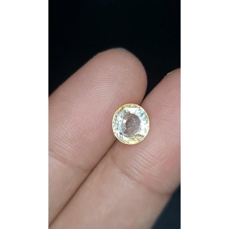 natural yellow sapphire srilanka 2ct memo gli cristall