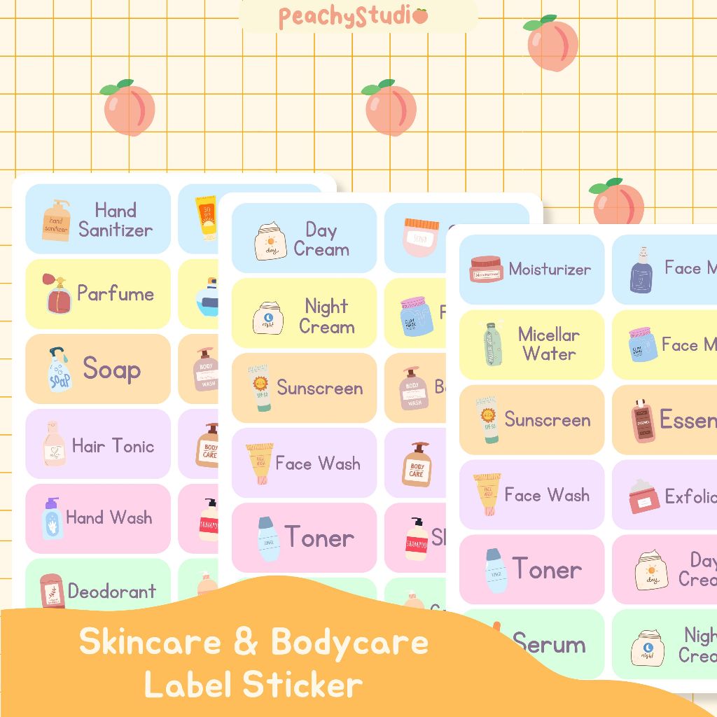 

Aesthetic Skincare Bodycare Sticker Stiker