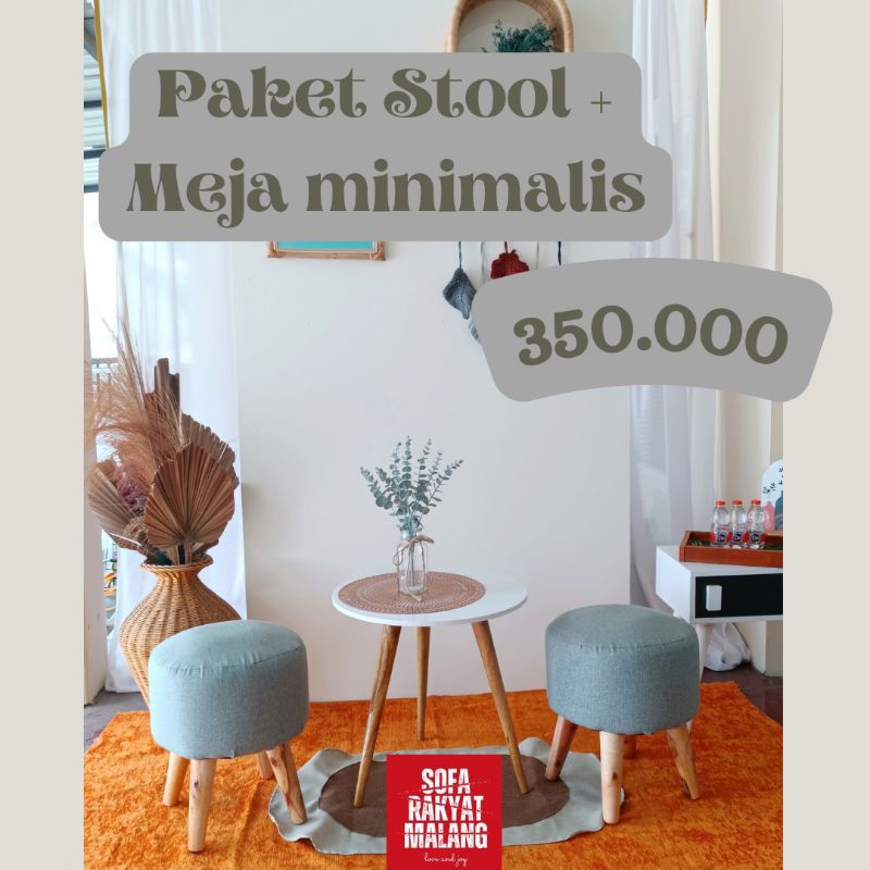 Sofa Stool Set + Meja