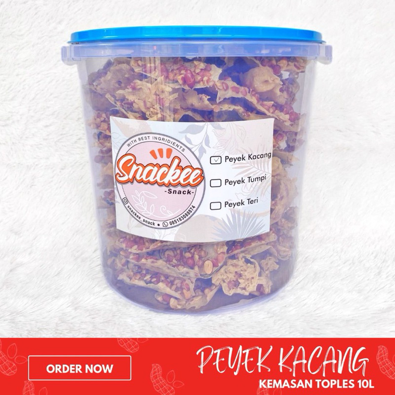 

Peyek / Rempeyek Kacang Semarang Toples 10 liter (disarankan Pengiriman Instant / Sameday)