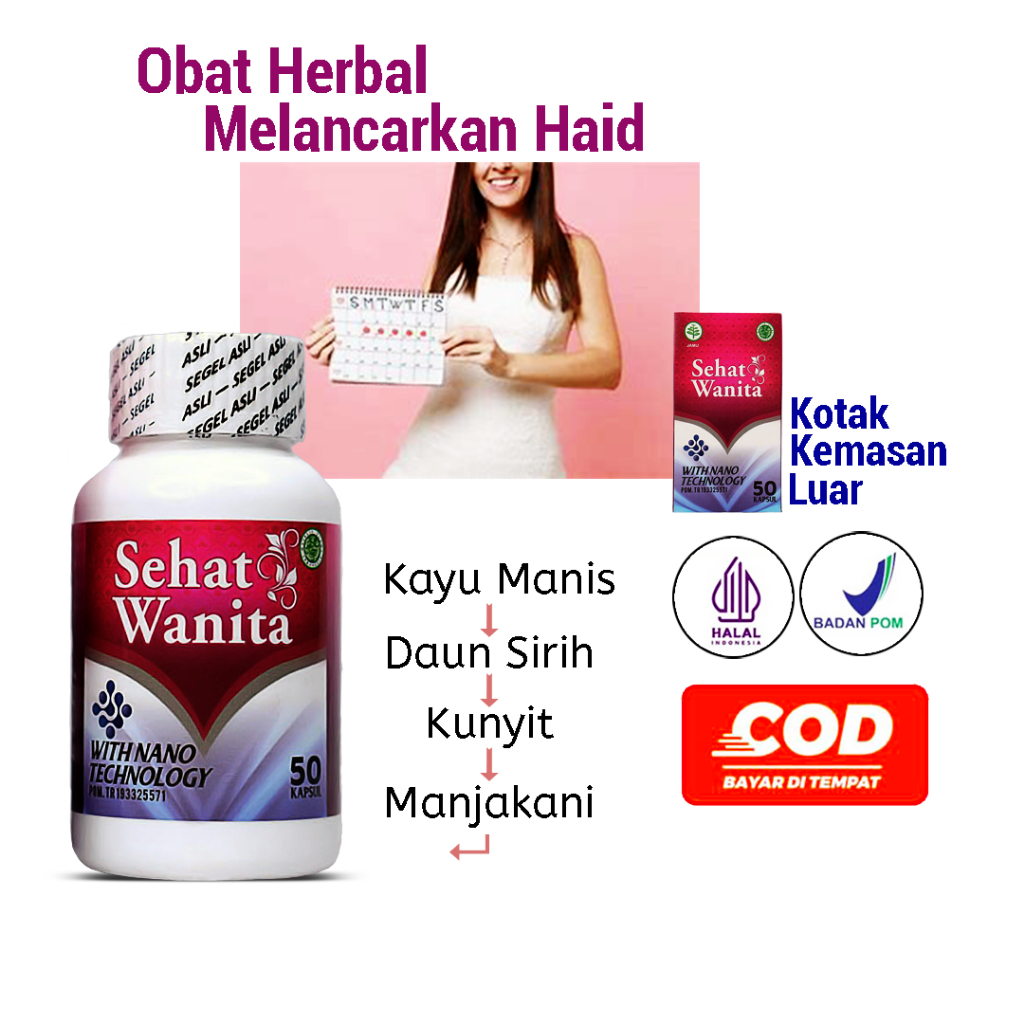 Obat Pelancar Haid Akibat KB Suntik 1, 2 & 3 Bulan Sehat Wanita Kapsul