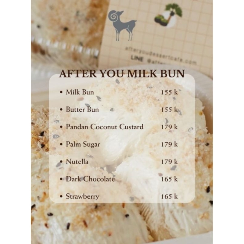 

Afteryou milk bun after you milkbun butter bangkok Thailand