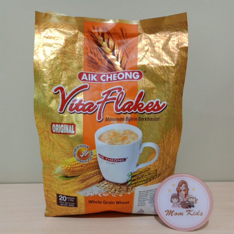 

Aik Cheong Vita Flakes Original Minuman Biji Sereal Instan 20 sachet x 30 gram Exp Date 25/12/2024