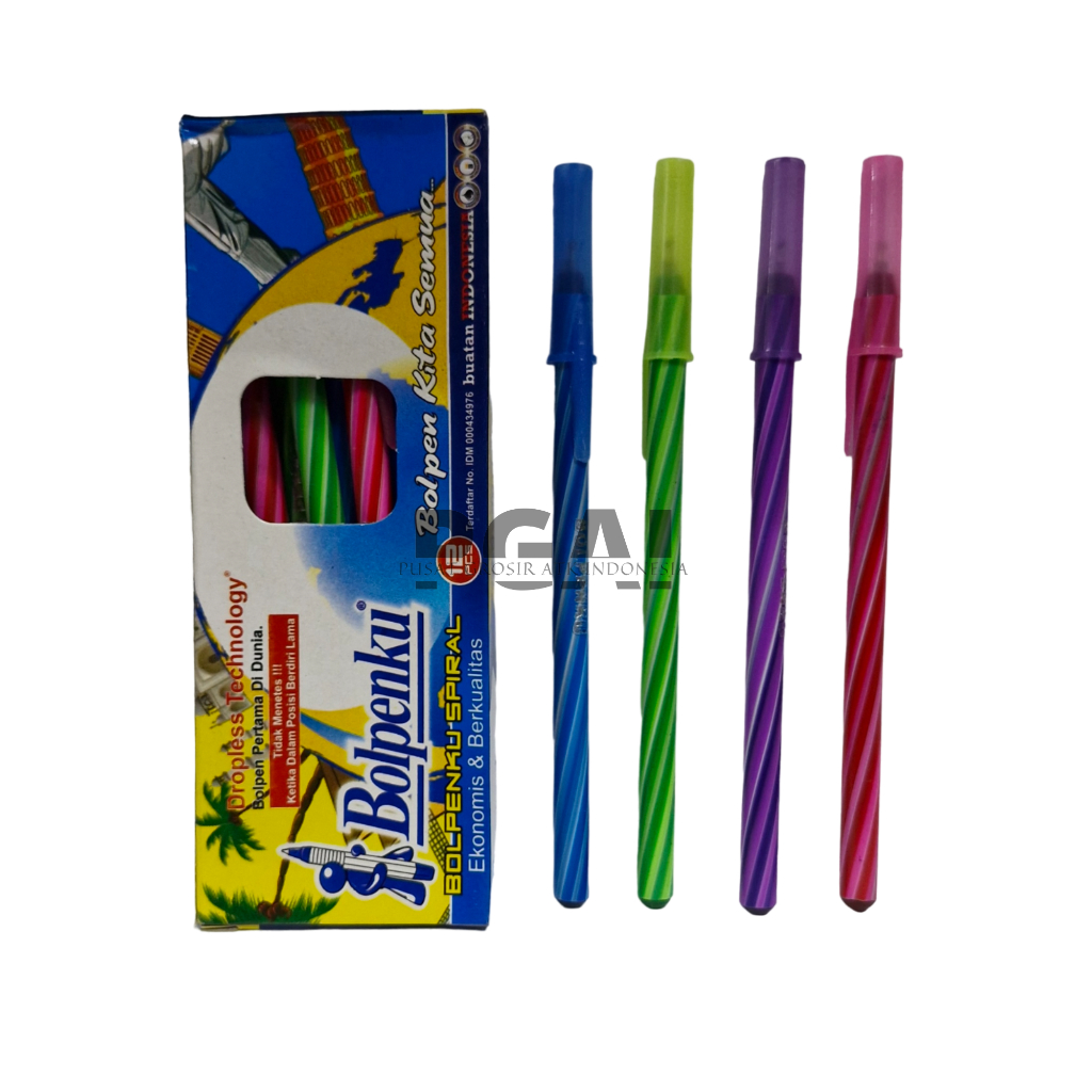 

BOLPOIN PULPEN ULIR BOLPENKU SPIRAL 0.5 MM 1 PACK ISI 12 PCS