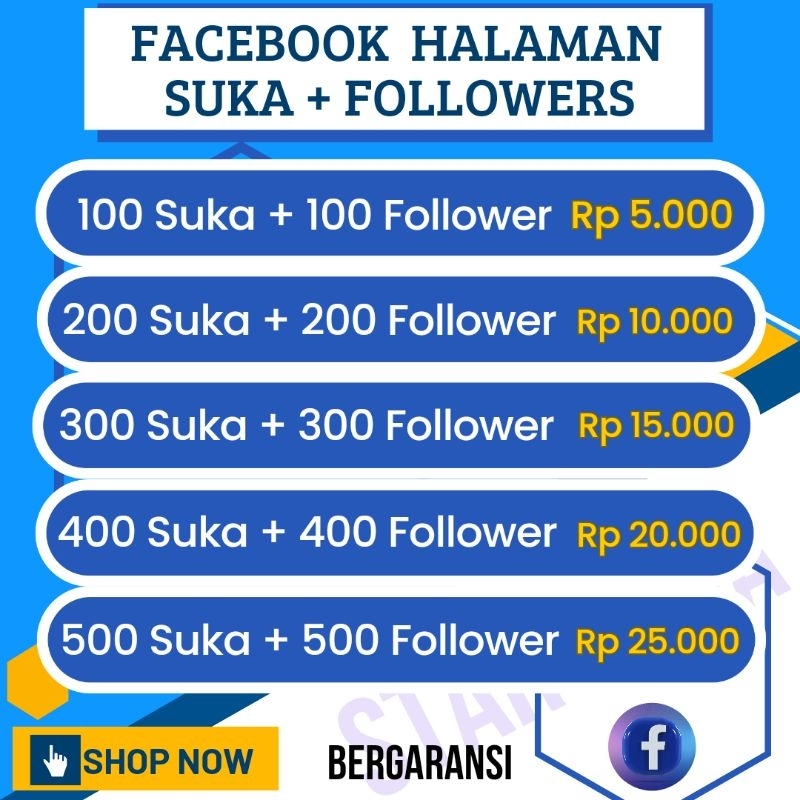 FACEBOOK LIKE FOLLOWER Halaman / Halaman Facebook Like + Sukai Halaman