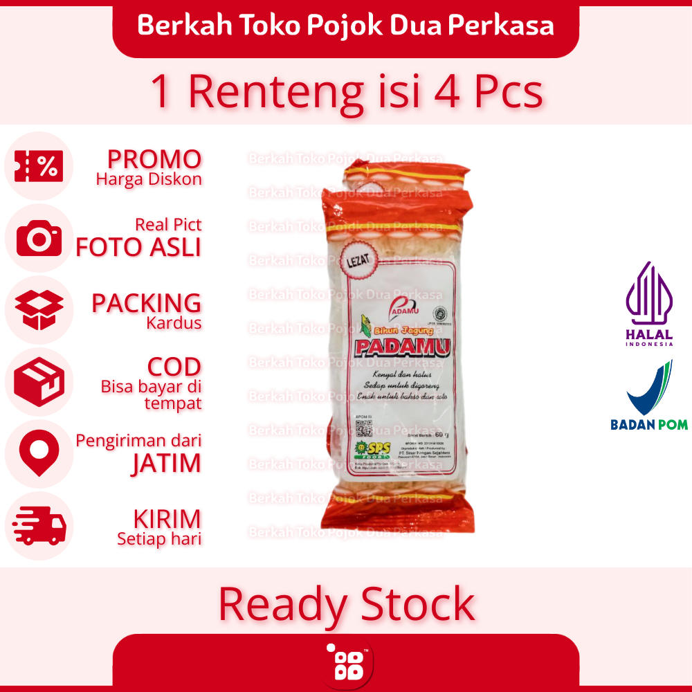 

Padamu Orange Bihun Jagung Lezat 60 g isi 4 Sachet [JATIM]