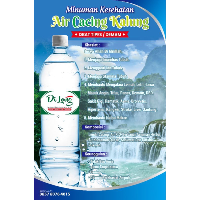 air cacing kalung mengobati tipes demam DBD ampuh terbukti 1500 ml