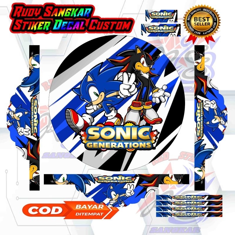STIKER DECAL SANGKAR BURUNG MURAI STIKER DECAL TEBOK MURAI MOTIF SONIC STIKER TEBOK MURAI