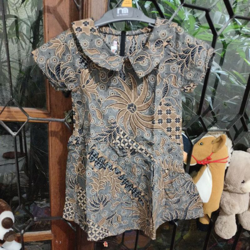 Baju Dress Anak Perempuan usia 3-4 tahun BATIK KERIS original preloved