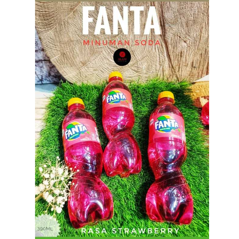 

1 slop Full Fanta Rasa Strawberry 390ml, 1 slop isi 12 pcs