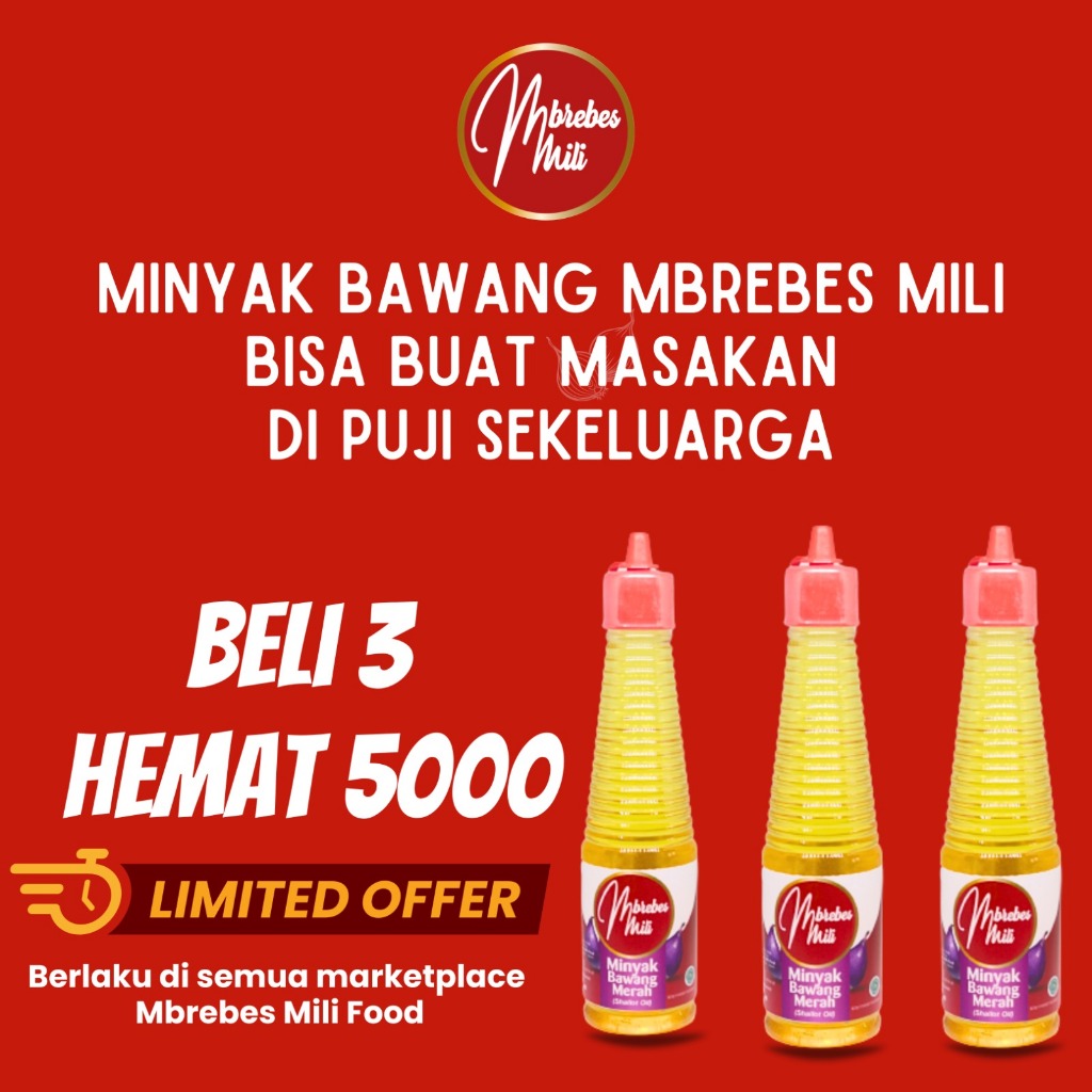 

Paket Hemat Minyak Bawang Merah 140ml isi 3