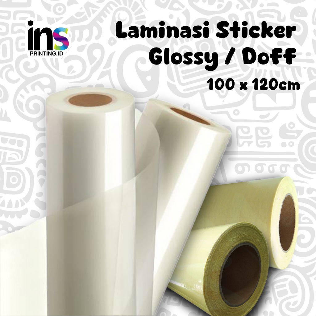 

Plastik Stiker Laminasi Glossy / Doff ukuran 100 x 120 cm