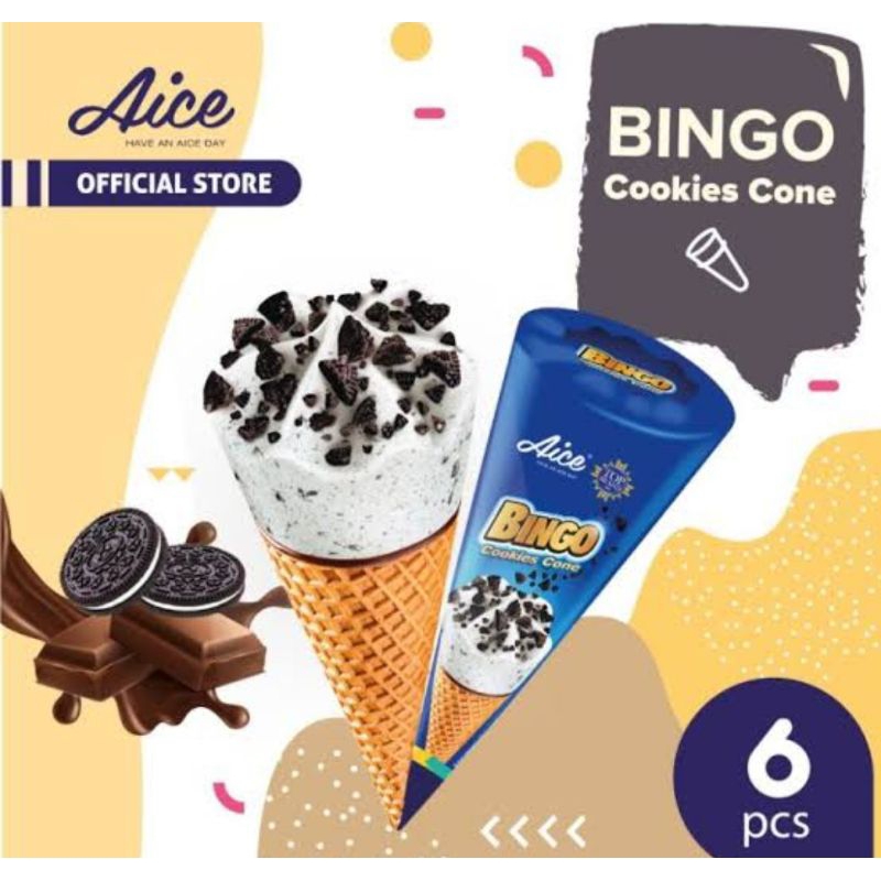 Es krim bingo cookies cone aice