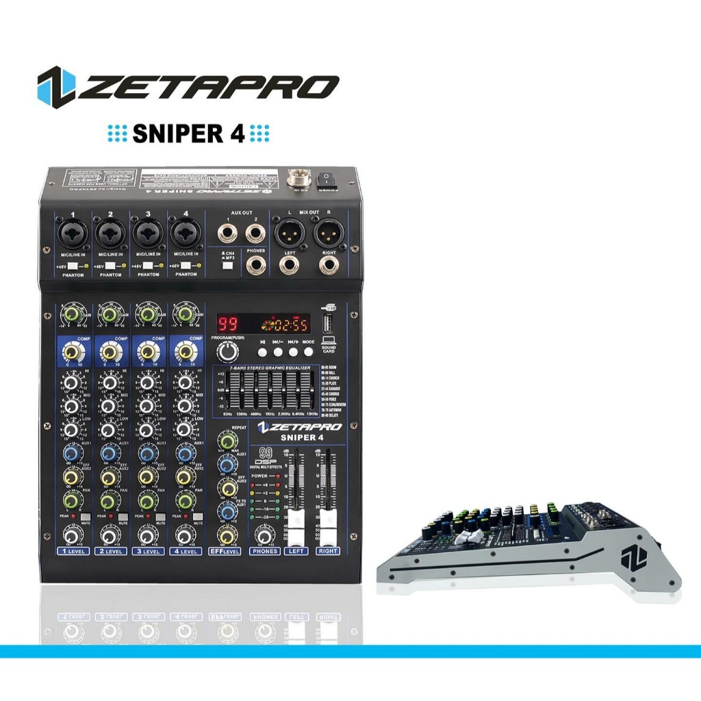 MIXER ZETAPRO SNIPER 4 Mixer audio zetapro 4 channel SNIPER4