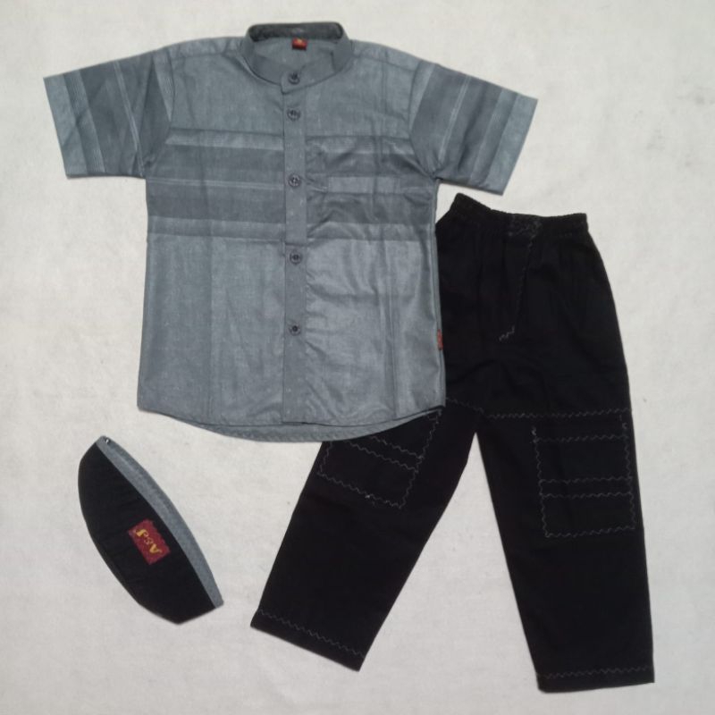 Baju Koko Anak cardinal Lengan Pendek A&J