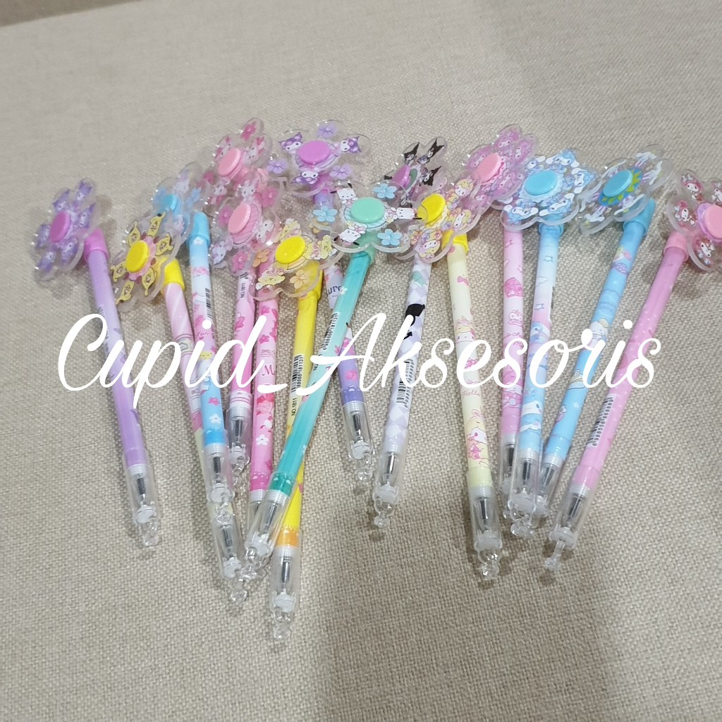 

PULPEN PENA SPINNER SPINER PUTAR KINCIR KUROMI MOROL MELODY LUCU DAN BAGUS