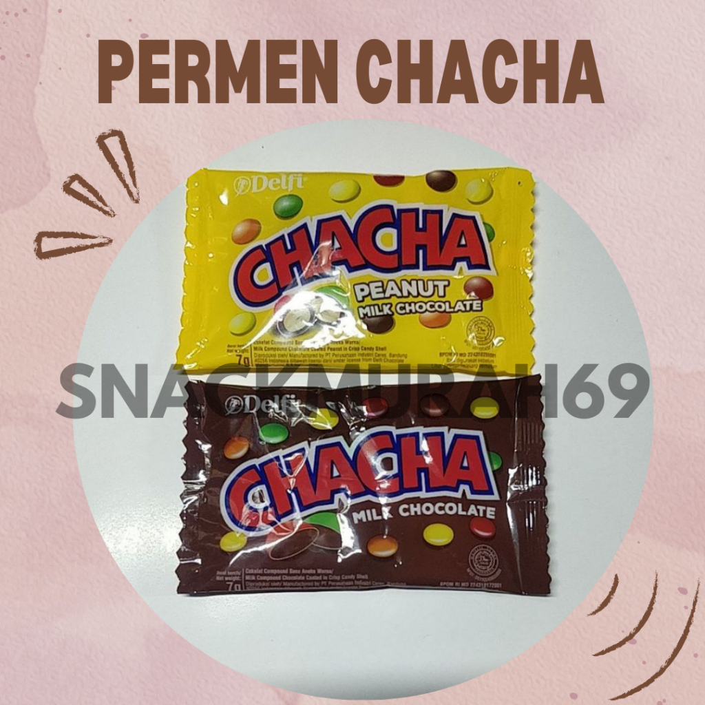 

Cha Cha Permen Cokelat dan Kacang Renceng 5 gram x 10 pcs | Permen Cokelat