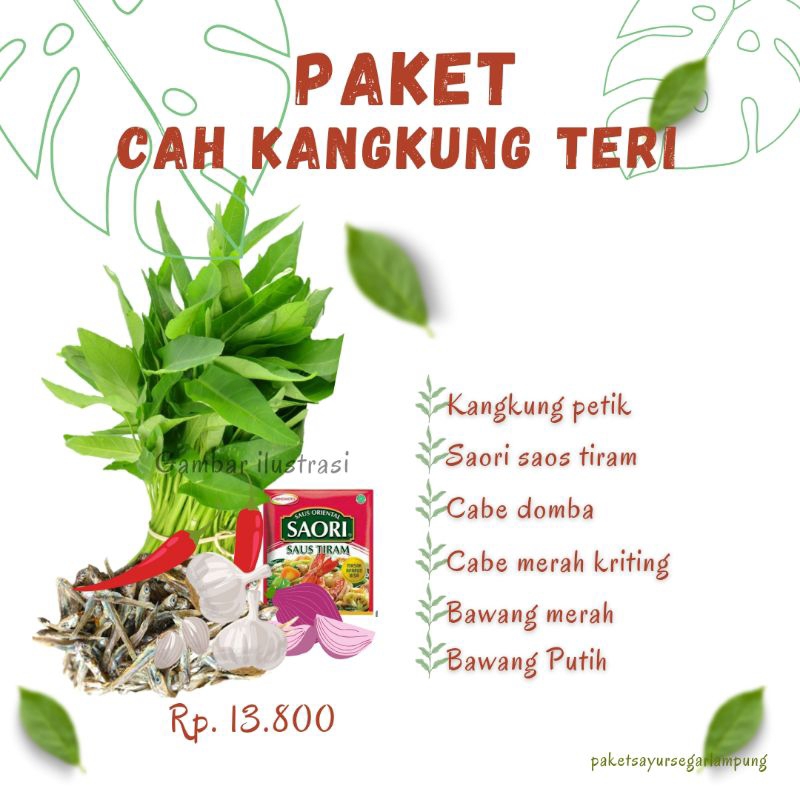 

(paket sayur) paket cah kangkung teri