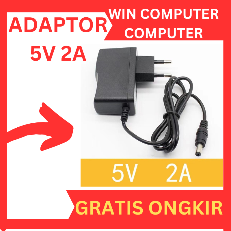Adaptor 5V 2A / Adaptor 5 Volt 2 Ampere / 5 V 2 A / 5V 2A / 5 Volt 2 Ampere