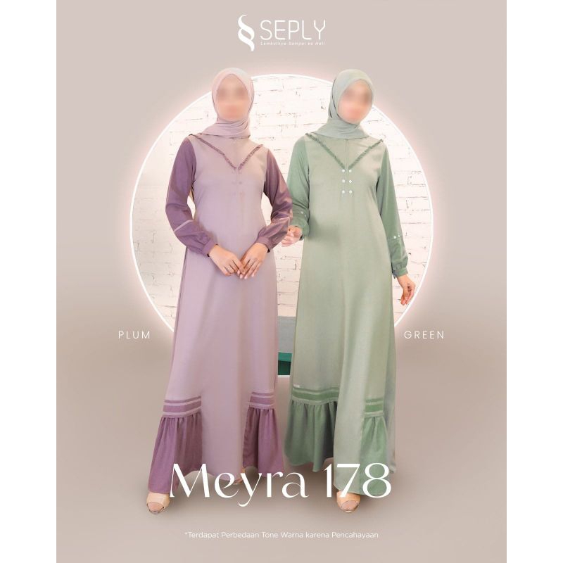 GAMIS SEPLY MEYRA 178 PLUM , GREEN/GAMIS SEPLY TERBARU/BUSANA MUSLIM