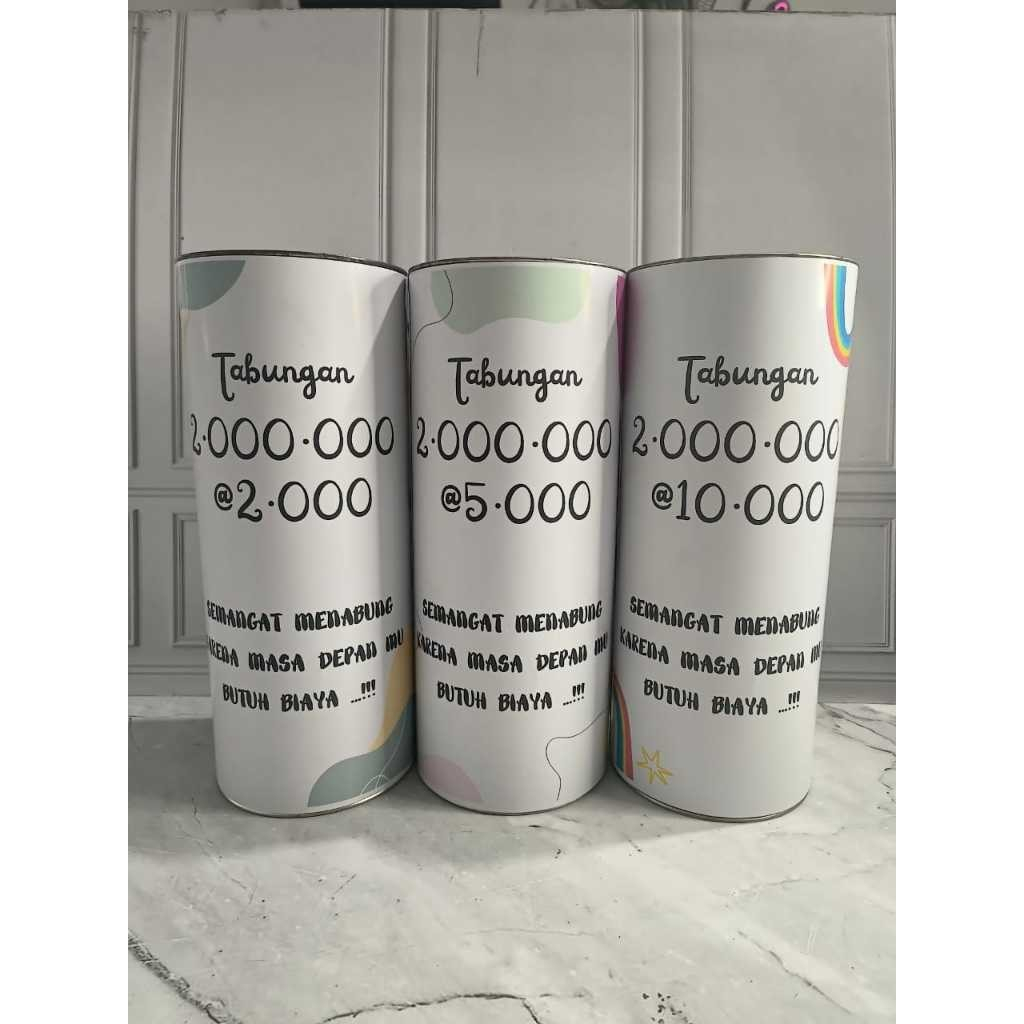 Celengant Jumbo XXXL Target Menabung  1 Juta 2 Juta 3 Juta 4 Juta 5 Juta Buka Tutup Tabungan Besar