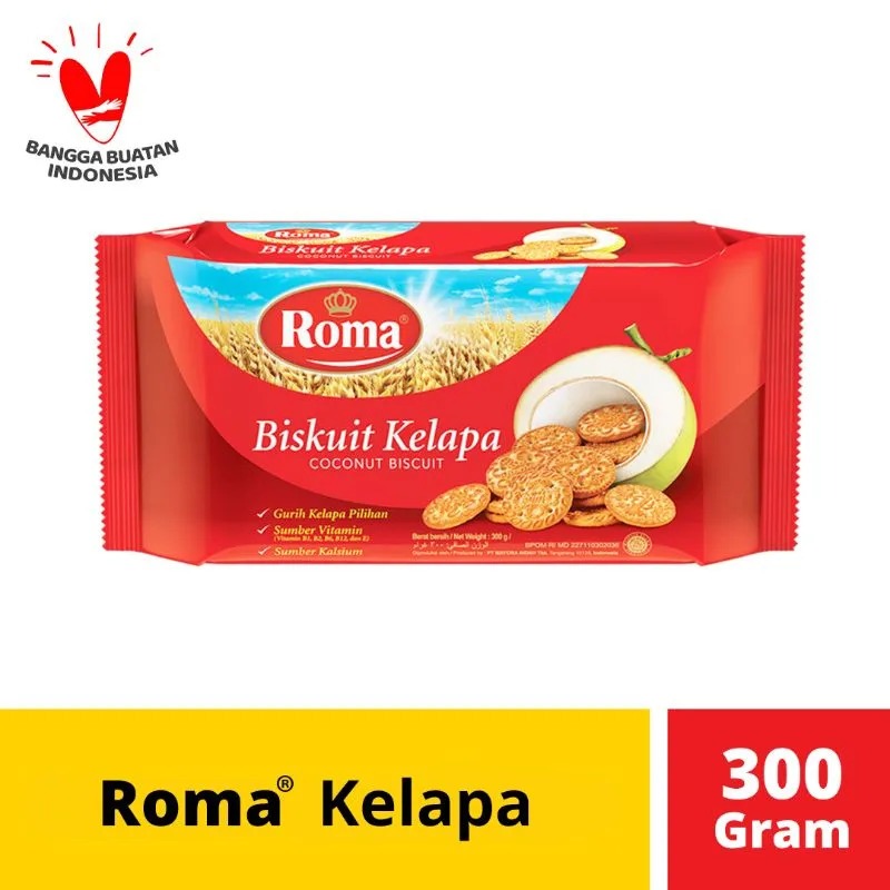 

ROMA KELAPA PACK 300GR / BISKUAT KELAPA LEZAT DAN SEHAT