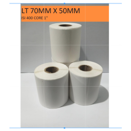

LABEL THERMAL 70 X 50 - ISI 400 PCS 70X50 MM ( 1 LINE ) - POS PRINTER