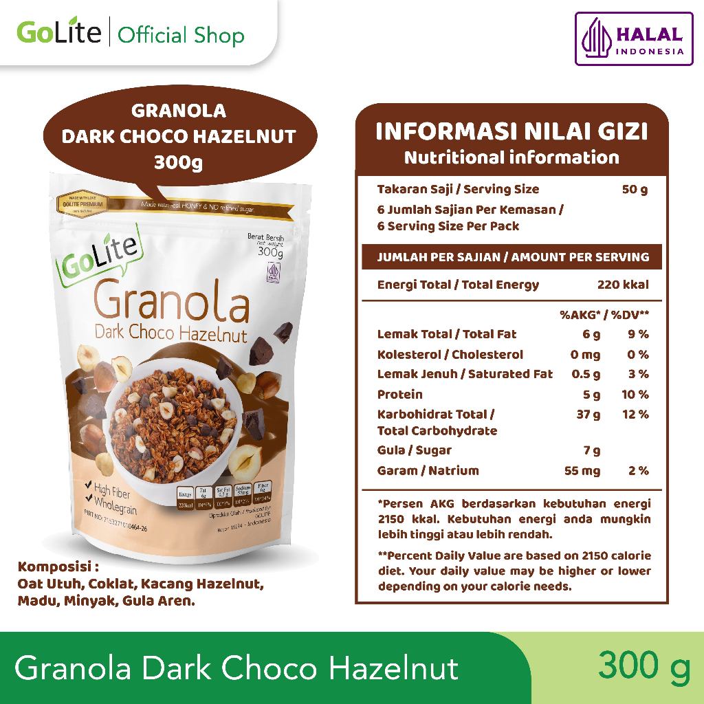 

Granola GoLite Dark Choco Hazelnut Toasted Muesli 300g