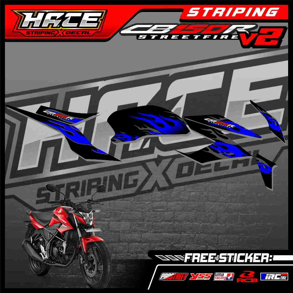 529 STRIPING STICKER CB 150R V2 STREETFIRE - STRIPING STICKER CB 150R V2 STREETFIRE PREMIUM GRAFIK