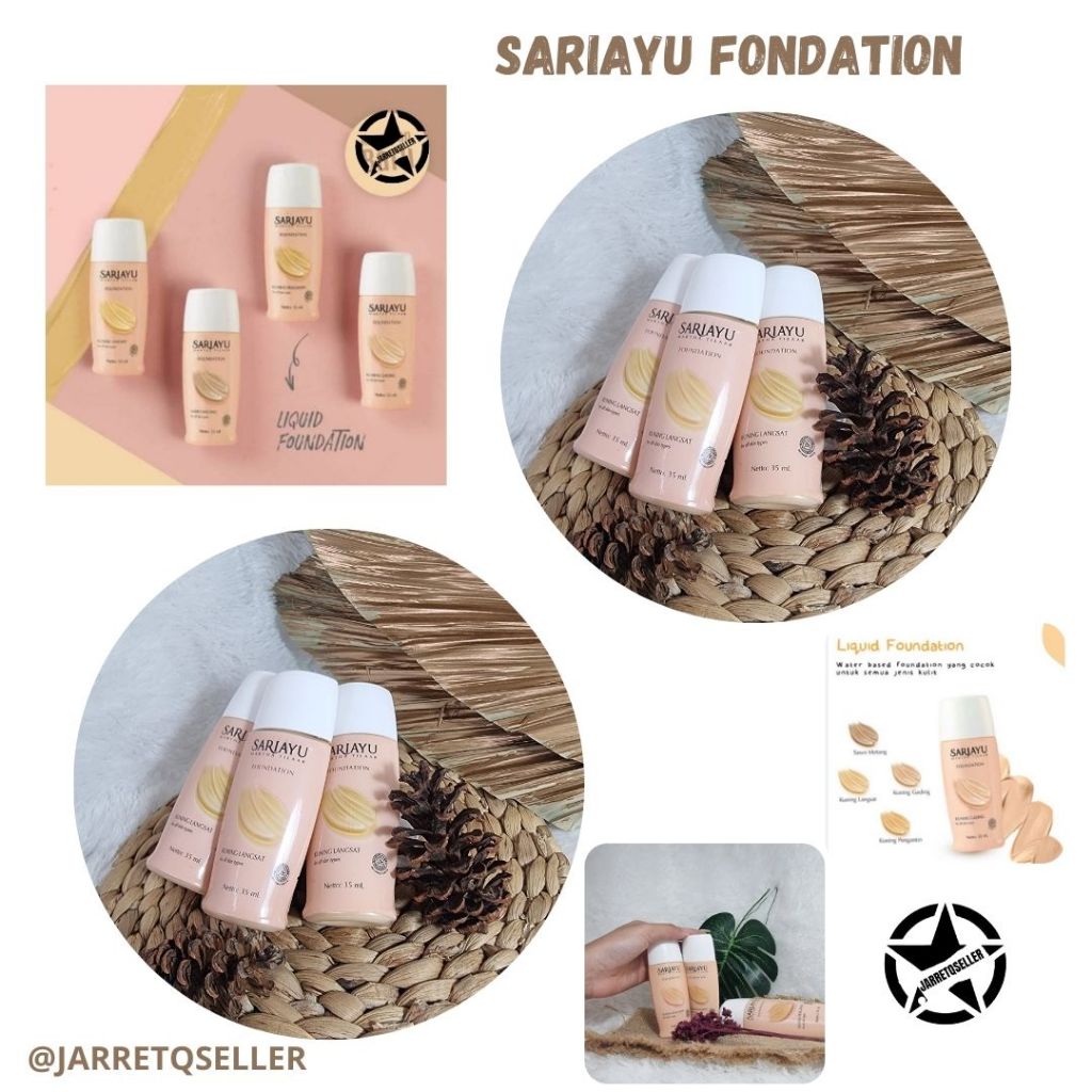 🆕 Sariayu Foundation 35ml || Sariayu Alas Bedak || Fondation Termurah || Fondation Kuning Langsat da