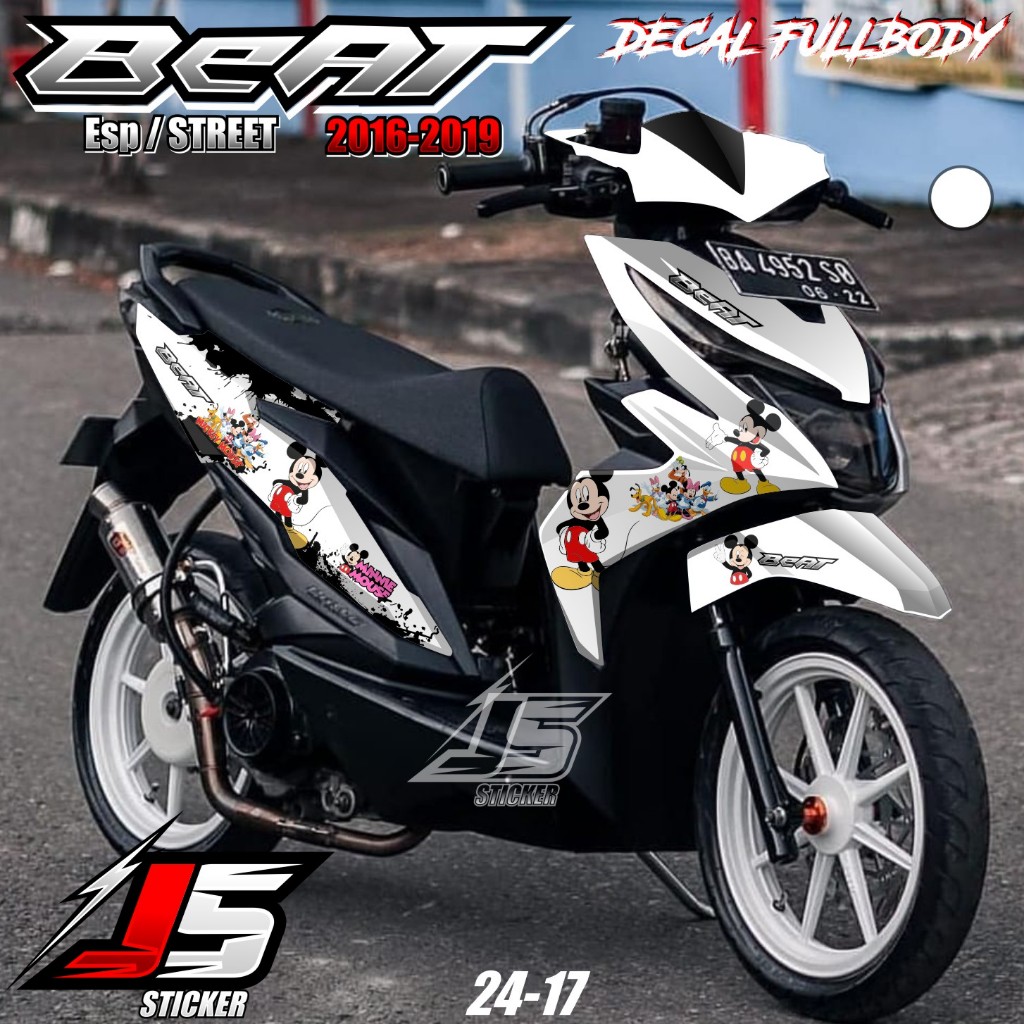 (COD) TERBARU Decal Sticker Variasi Beat ESP STREET 2016 2017 2018 2019 Full body - Stiker Skotlet M
